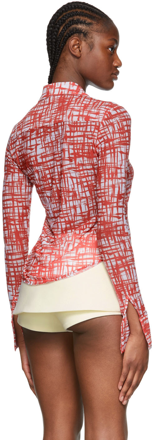 Maximilian Davis Red Polyester Shirt