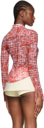 Maximilian Davis Red Polyester Shirt