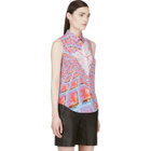 Peter Pilotto Pink Silk Graphic Print Blouse