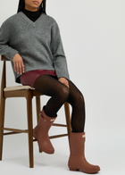 Hunter Original Short Rubber Wellington Boots Burgundy