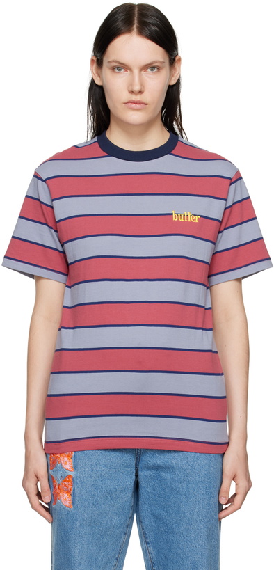 Photo: Butter Goods Gray & Red Cape Stripe T-Shirt