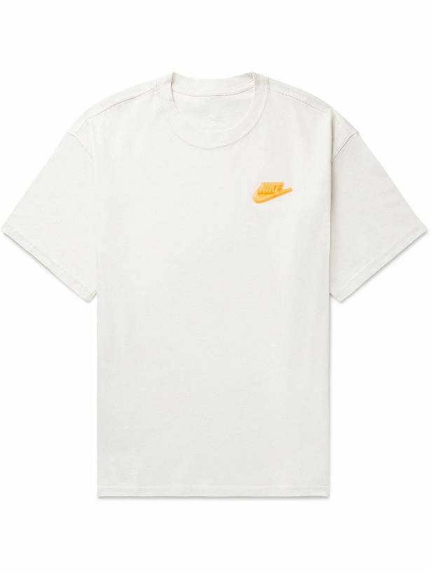 Photo: Nike - Logo-Appliquéd Printed Cotton-Jersey T-Shirt - White