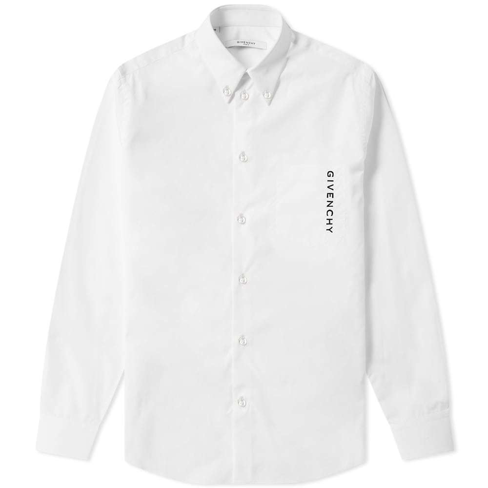 Black Silk White PA Monogram Button Down Shirt - GBNY