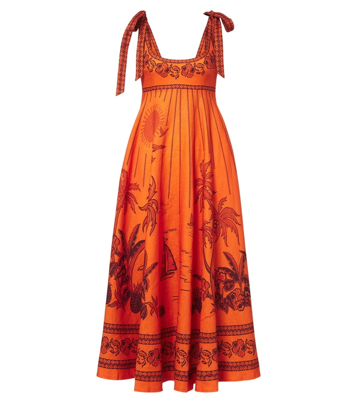 Photo: Alémais Boathouse printed linen midi dress