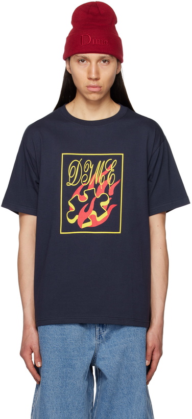 Photo: Dime Navy Flamepuzz T-Shirt