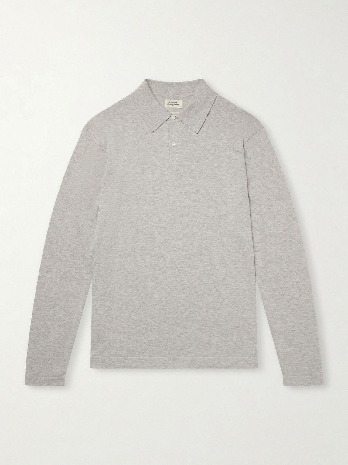 Hartford - Cotton and Cashmere-Blend Polo Shirt - Gray
