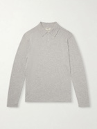Hartford - Cotton and Cashmere-Blend Polo Shirt - Gray