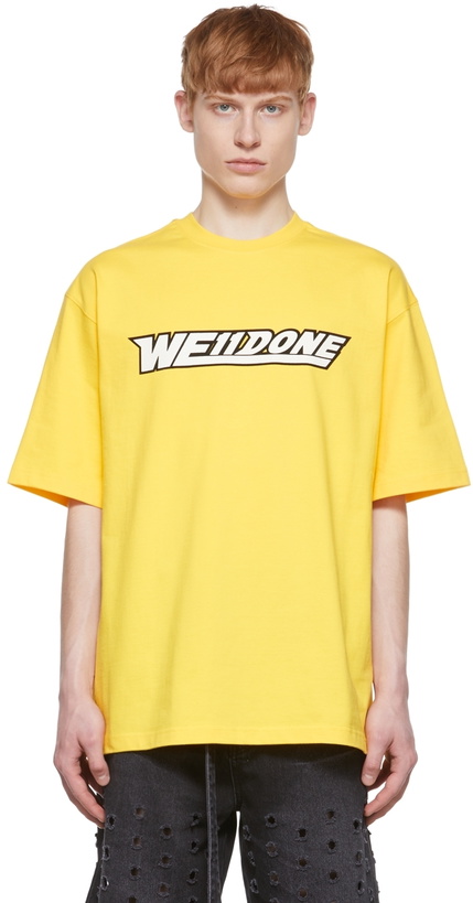 Photo: We11done Yellow Cotton T-Shirt