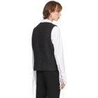 Palomo Spain Black Wool Zip-Front Vest