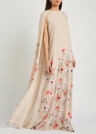 Bernadette Minnie Cape-effect Crepe Maxi Dress Beige