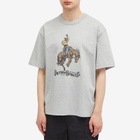 Uniform Bridge Men's Cowboy T-Shirt in Grey Melange