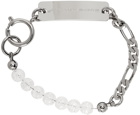 IN GOLD WE TRUST PARIS SSENSE Exclusive Silver Chain & Bead Bracelet