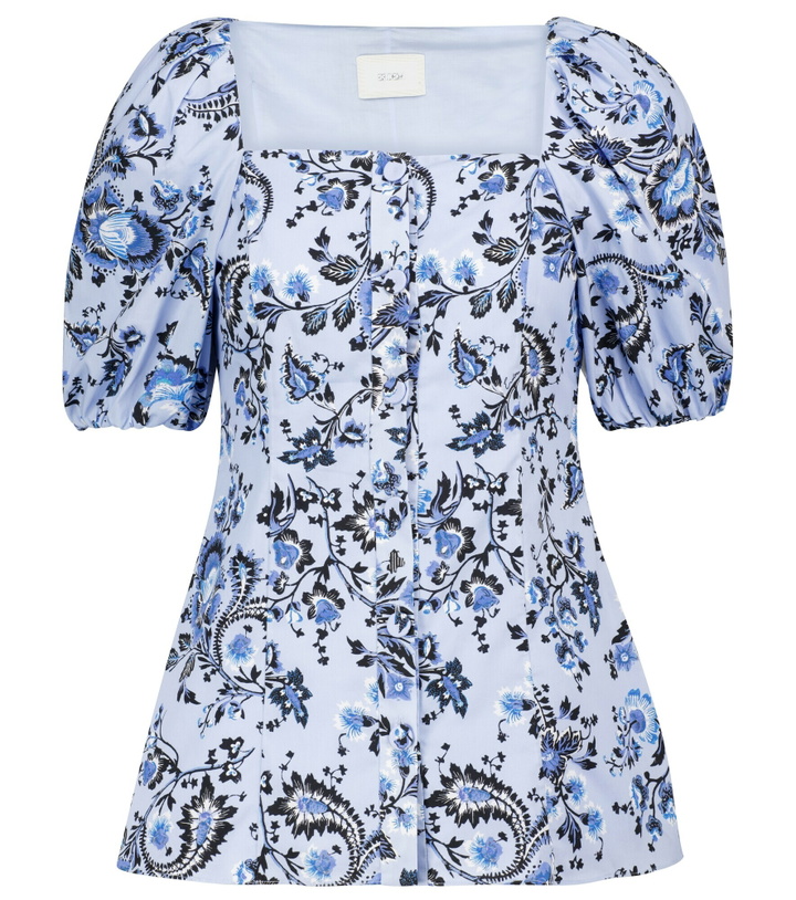 Photo: Erdem - Inez floral cotton poplin top