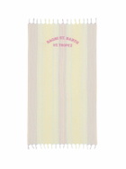 MC2 Saint Barth Light Cotton Beach Towel Fouta With Multicolor Striped Print And Embroidery