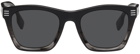 Burberry Black & Transparent Square Sunglasses