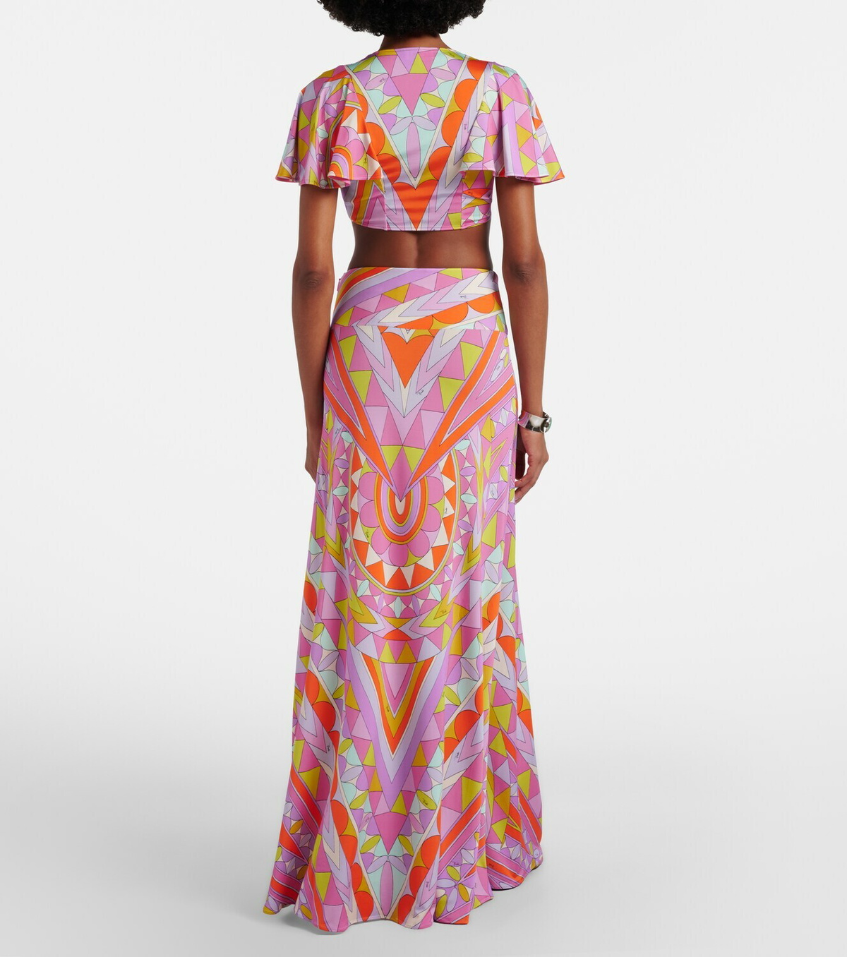 Pucci Manuba jersey satin maxi skirt