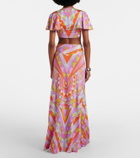 Pucci Manuba jersey satin maxi skirt