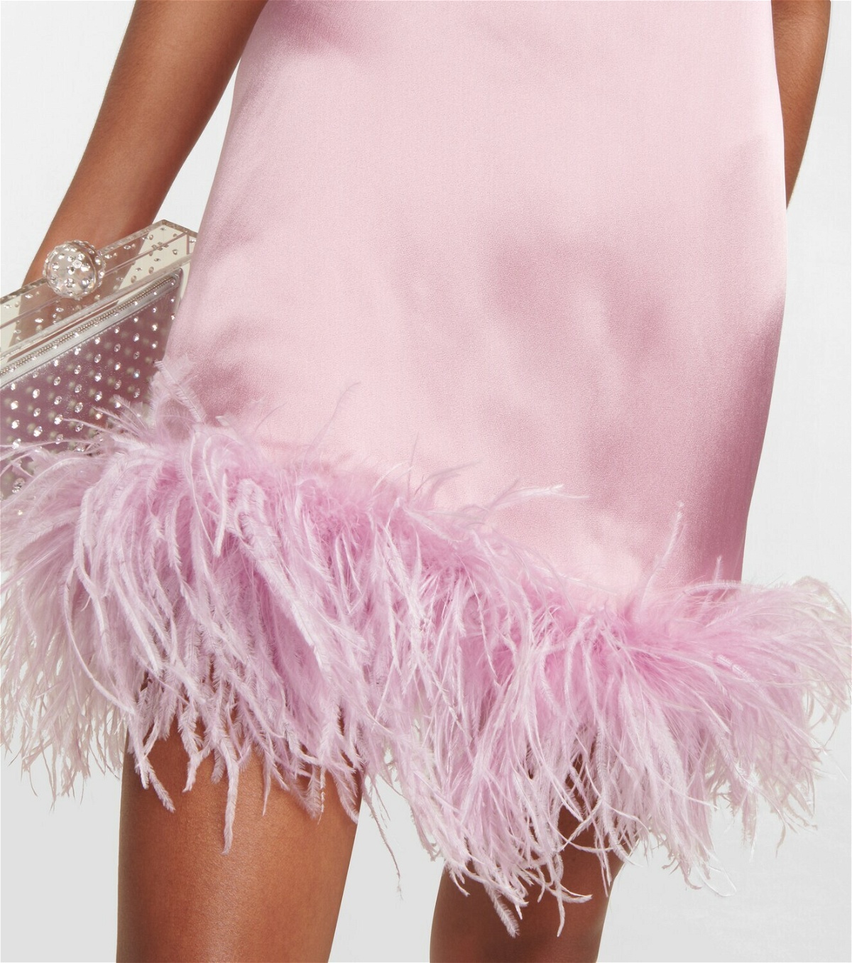 Oseree - Plumage feather-trimmed minidress
