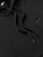 NIKE - Sportswear Logo-Embroidered Loopback Cotton-Jersey Hoodie - Black