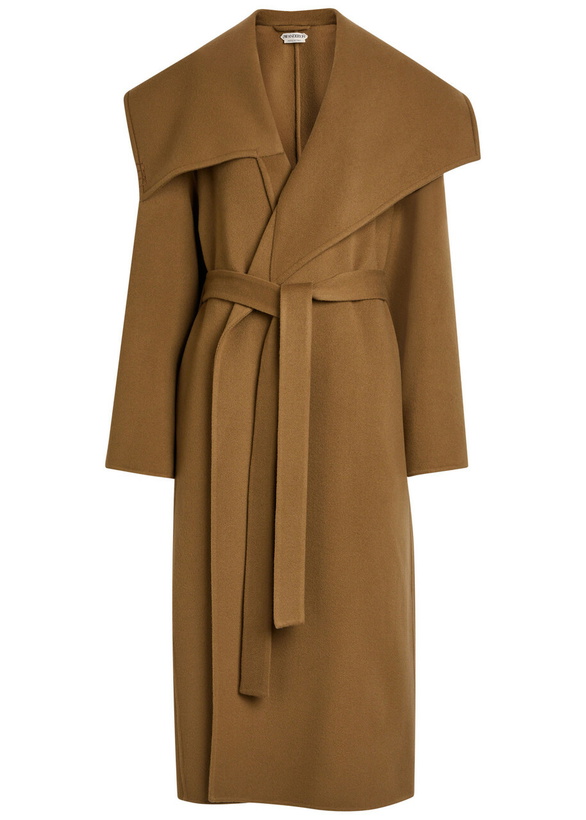 Photo: JW Anderson Belted Wool and Cashmere-blend Trench Coat Brown