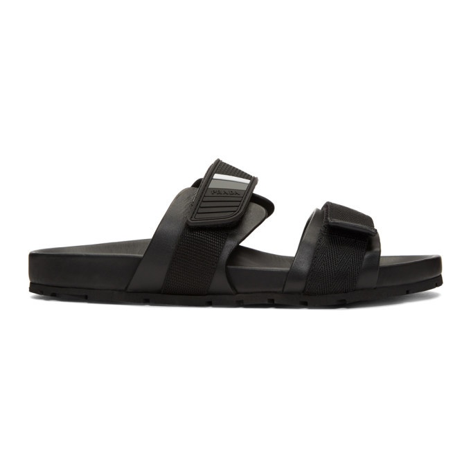 Photo: Prada Black Velcro Strap Sandals