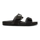 Prada Black Velcro Strap Sandals