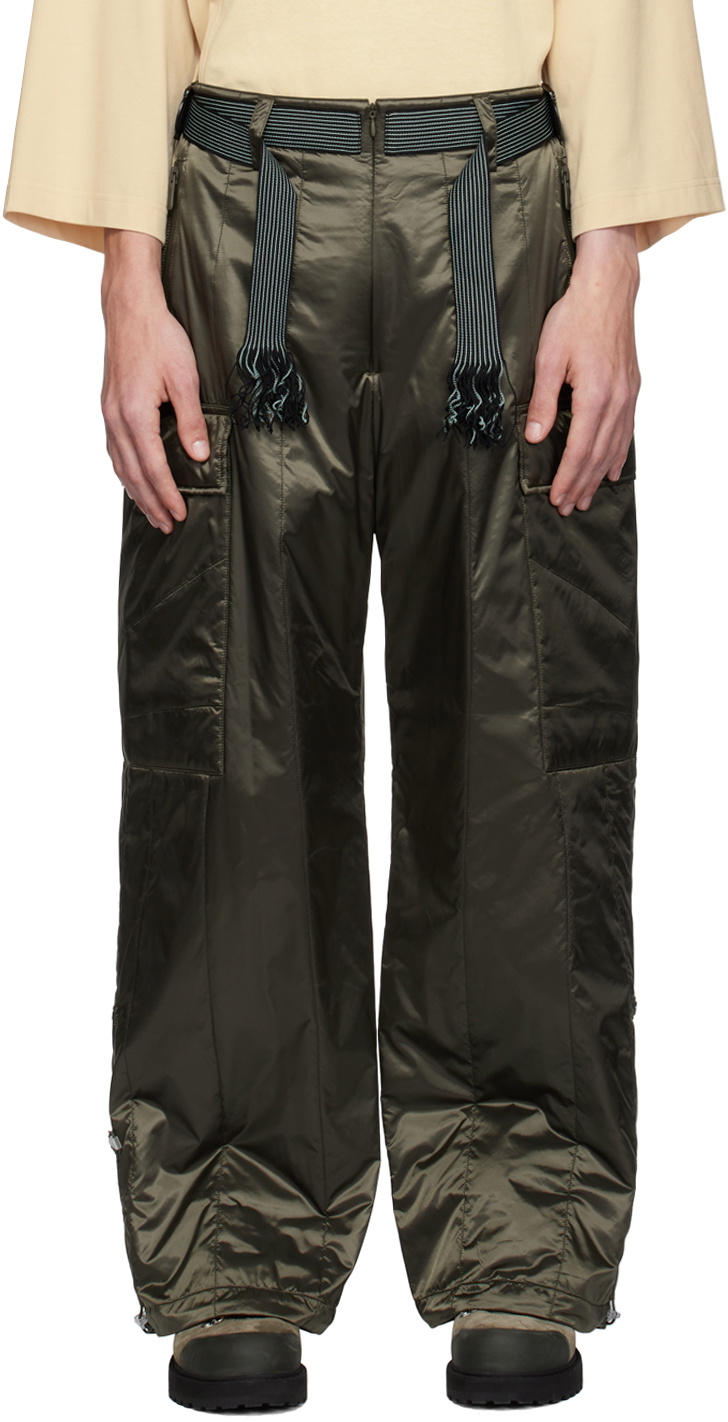 A. A. Spectrum Khaki Spaced Cargo Pants