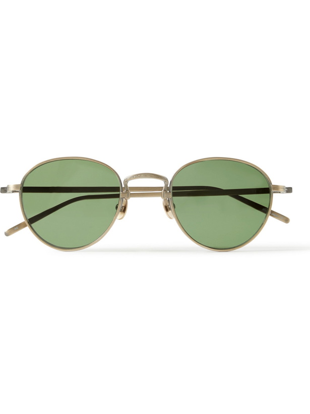 Photo: MATSUDA - Round-Frame Gold-Tone Titanium Sunglasses