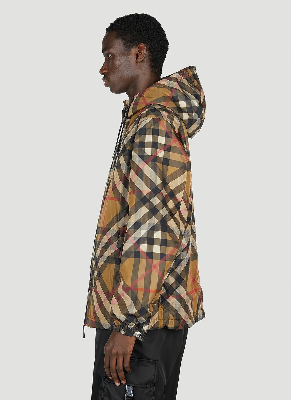 Checkered rain clearance jacket