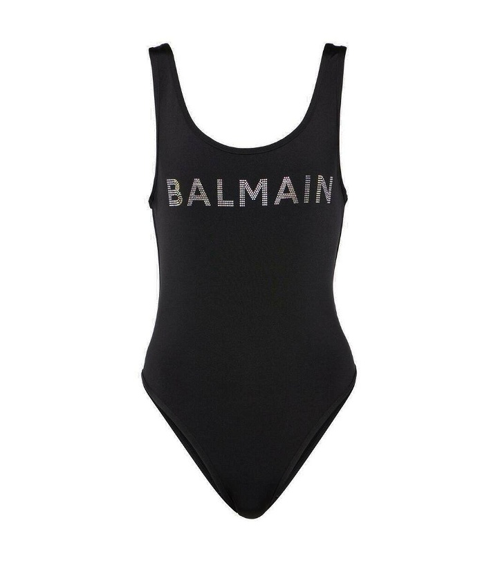 Photo: Balmain Logo embellished swimsuit