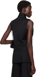AARON ESH Black Shawl Lapel Vest