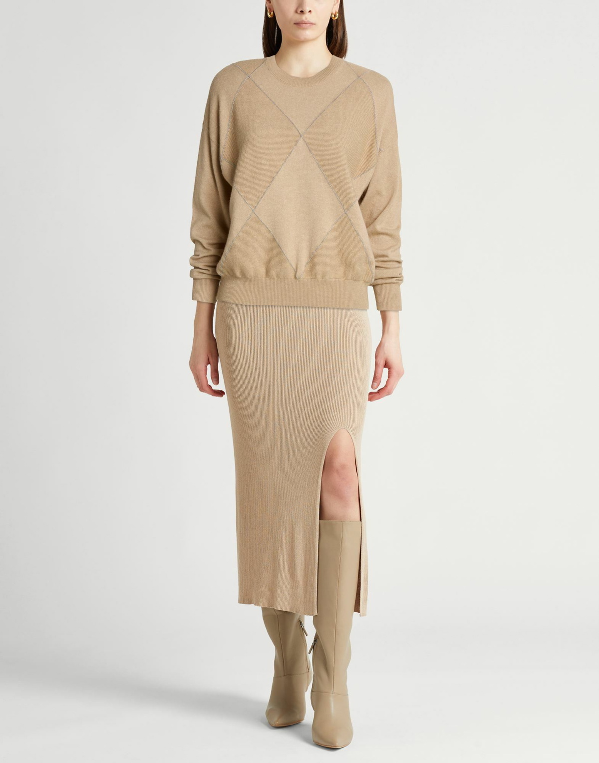 Peserico Womens Sweater Camel