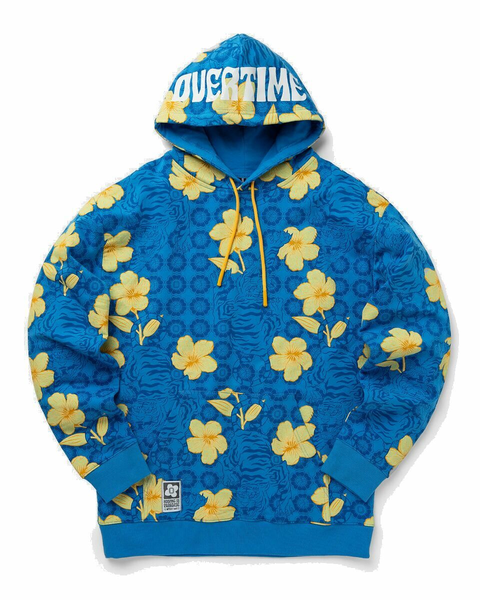 Photo: Overtime Paradise Allover Hoodie Blue - Mens - Hoodies