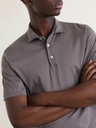 FEDELI - Cotton-Jersey Polo Shirt - Brown