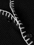 NN07 - Jasper 6567 Embroidered Cotton-Blend Cardigan - Black