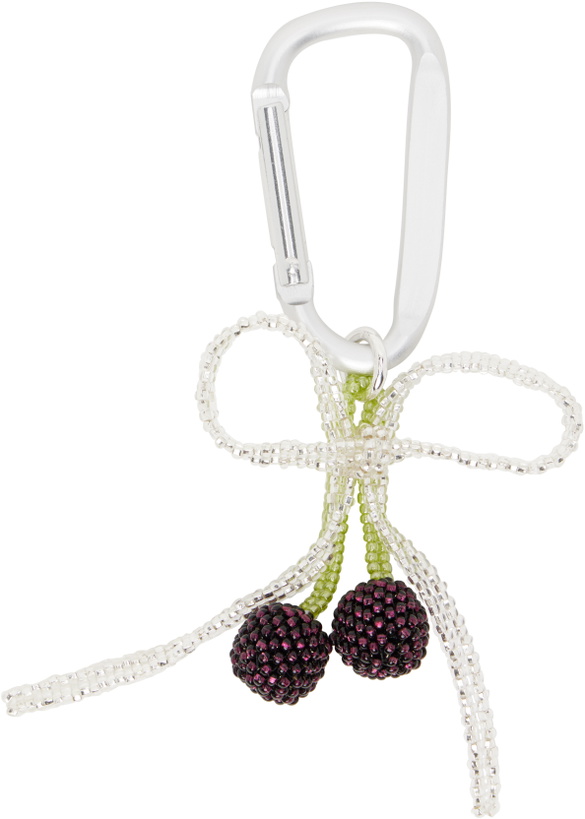 Photo: Pura Utz Silver Dark Cherry Bow Carabiner Keychain