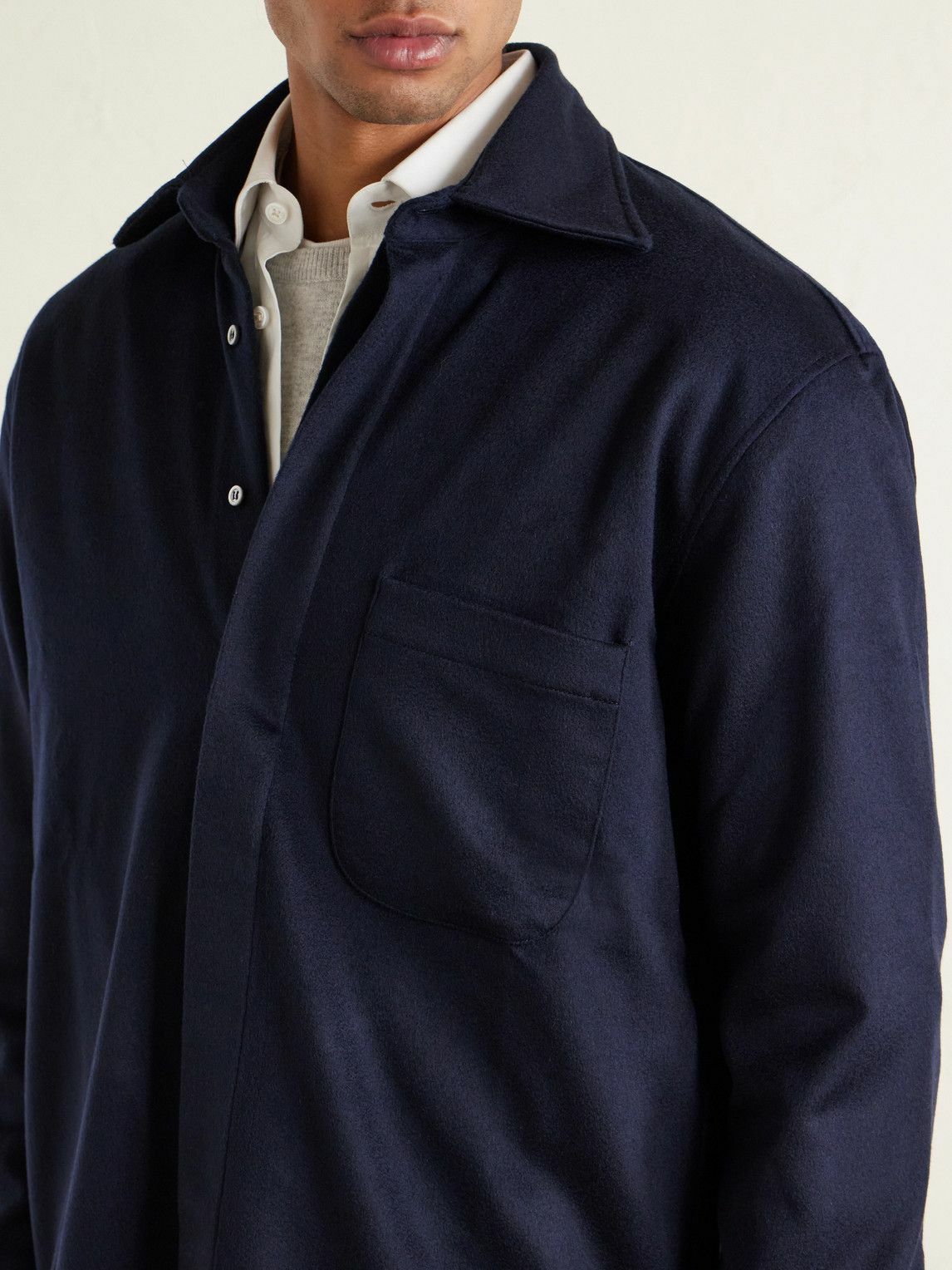 Saman Amel - Cashmere Shirt Jacket - Blue