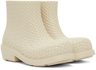 Bottega Veneta Off-White Fireman Ankle Boots