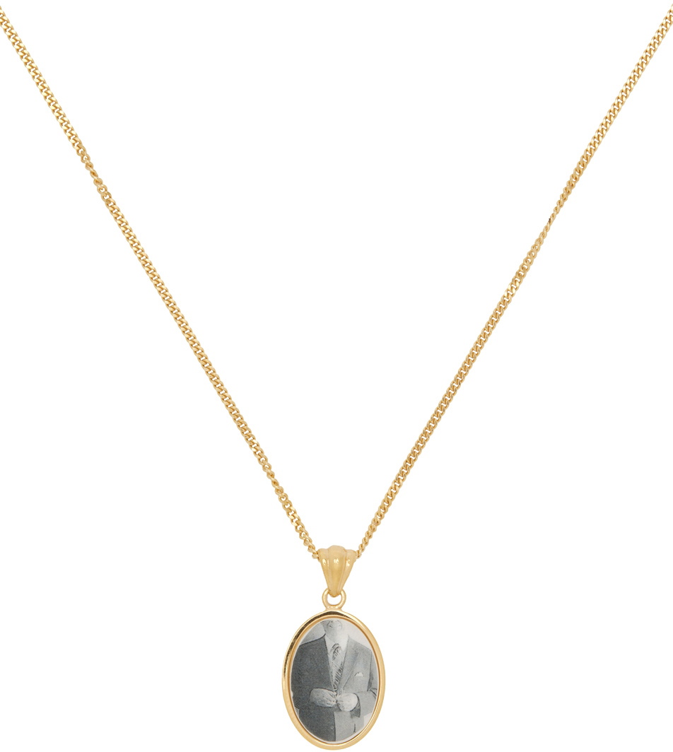 Ernest W. Baker Gold Ceramic Necklace Ernest W. Baker