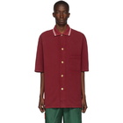 Gucci Red Pique Metallic Button Polo