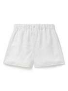 Emma Willis - Linen Boxer Shorts - White