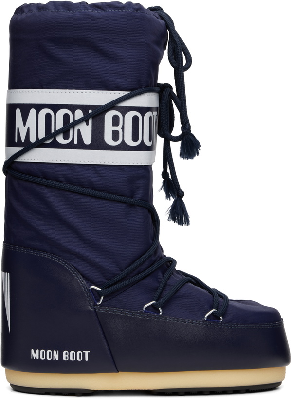 Photo: Moon Boot Navy Icon Nylon Boots