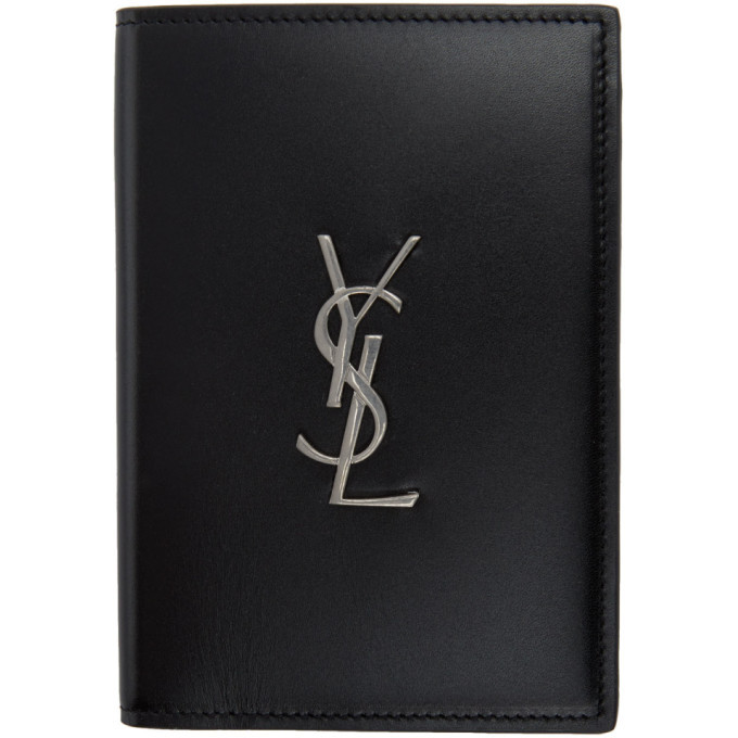 Saint Laurent Black Monogramme Passport Holder Saint Laurent