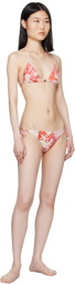 Versace Underwear Pink Barocco Sea Bikini Top