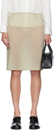 COOR Green Sheer Layered Midi Skirt