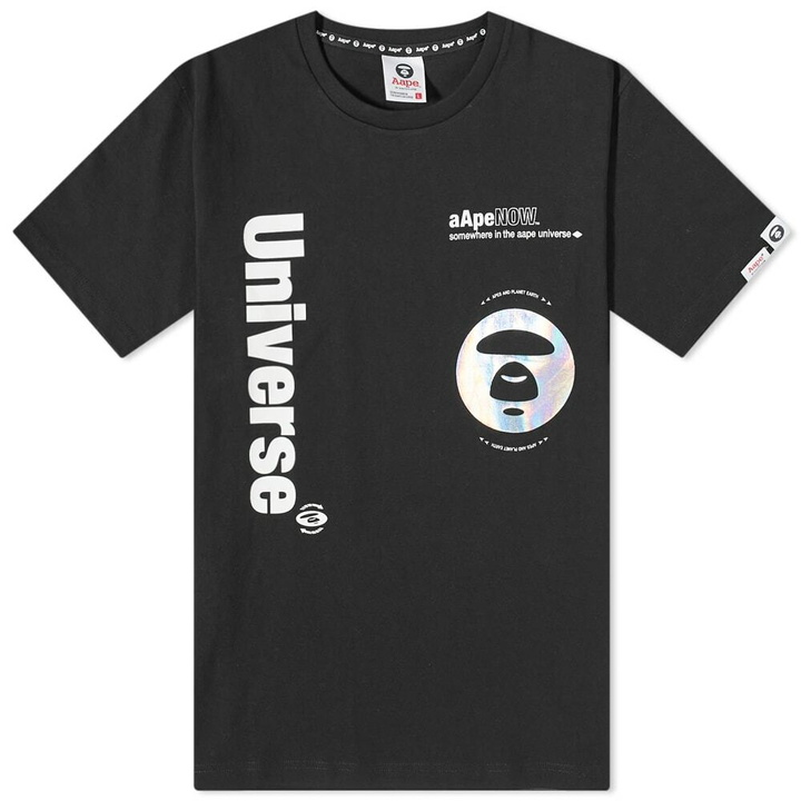 Photo: Men's AAPE AAPE Universe T-Shirt in Black