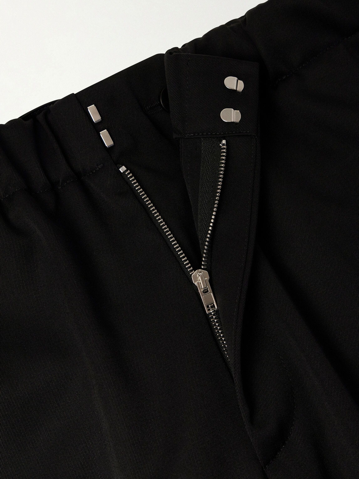 Lardini - Mid-rise Straight-Leg Wool-Twill Suit Trousers - Black