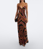 Pucci Labirinto silk crêpe de chine slip dress
