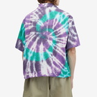 South2 West8 Men's Tie Dye Cabana Shirt in Green/Purple