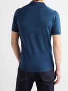 JOHN SMEDLEY - Payton Merino Wool Polo Shirt - Blue
